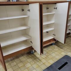特注家具 両面開き カウンター書類棚 事務所 会社 開業の画像