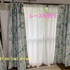 遮光2級遮熱花粉キャッチカーテンキャッチCボタニカ100X178...