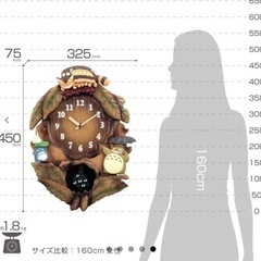 【今週10,000円】【難あり】【公式】「となりのトトロ振り子時計」（4枚目針の中心ネジ欠品）」の画像