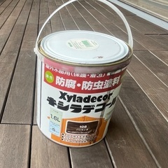 キシラデコール　塗料　#108バリサンダ　1.6L缶開封済み