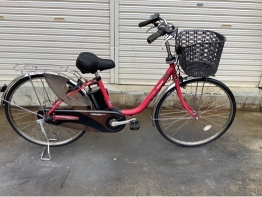 372  パナソニック新機種電動アシスト自転車viviチャージ D26インチレッドボディー