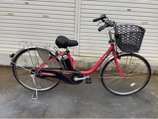 375  パナソニック新機種電動アシスト自転車viviDX26インチレッドボディー