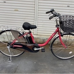 375 パナソニック新機種電動アシスト自転車viviDX26インチレッドボディー