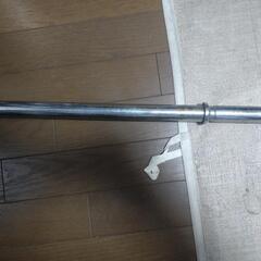 バーベルシャフトと自作プレートの画像