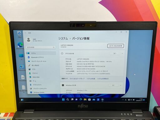 JC0451　富士通 LIFEBOOK U939/B LTE搭載 第8.5世代 軽量 極美品　ノートパソコン