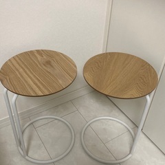 ニトリ　サイドテーブル　 ラウンズ　ナチュラル　【2個あります。バラ売り可】の画像