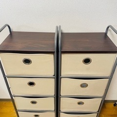 ワゴンチェスト 4段 衣類収納 2個セットの画像