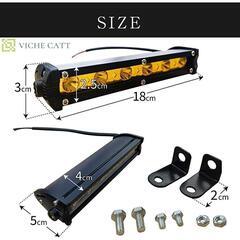 イエロー 2個　LED ワークライト フォグ ランプ ルーフライトバー 　M9の画像