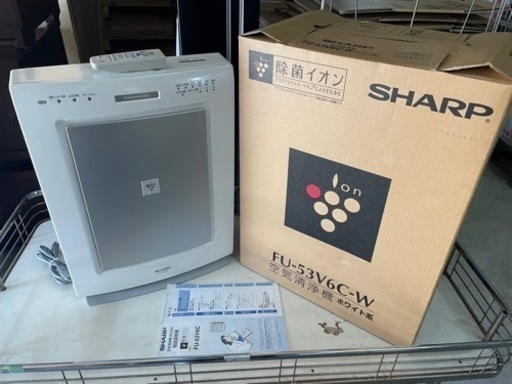 SHARP シャープ 空気清浄機 FU-53V6C-W　家電 季節、空調家電 空気清浄機