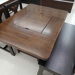 ★ジモティ割あり★ ﾍﾞﾝﾁﾀﾞｲﾆﾝｸﾞ4点ｾｯﾄ ｶﾘﾓｸ 現状販売 (H)68× (W)125× (D)90【joh 1288】