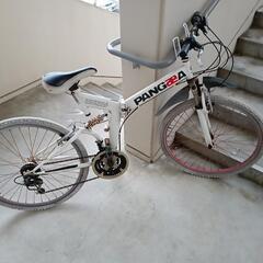 26インチサスギヤ付き自転車シロ