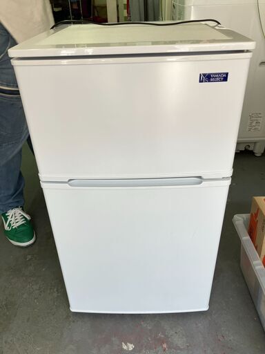 YAMADA SELECT  YRZ-C09G1  90L  2ドア冷凍冷蔵庫 　2019年製