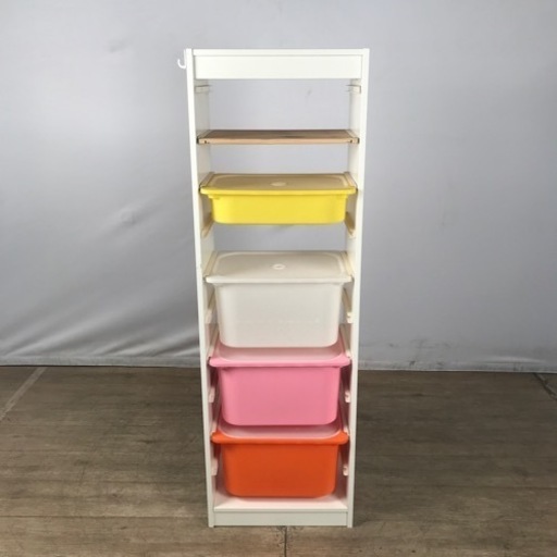 50 IKEA イケア TOASTER トロファスト 白 引き出し4つ 棚板1枚付 （821358）