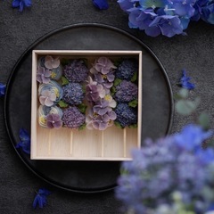 【和なは夏限定公式レッスン】あんこのお花「紫陽花お団子BOX」の画像