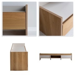【未使用品‼️】定価126,500円♪ 関家具 クラッシュクラッシュプロジェクト 210cm幅 シトラス テレビボード2100 テレビ台 収納家具 オーク材ブラウン♪の画像