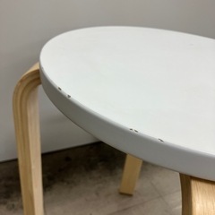 ☆値下げ☆N2405-557 コーナン 木製スツール ホワイト 傷、汚れ有 現状お渡しの画像