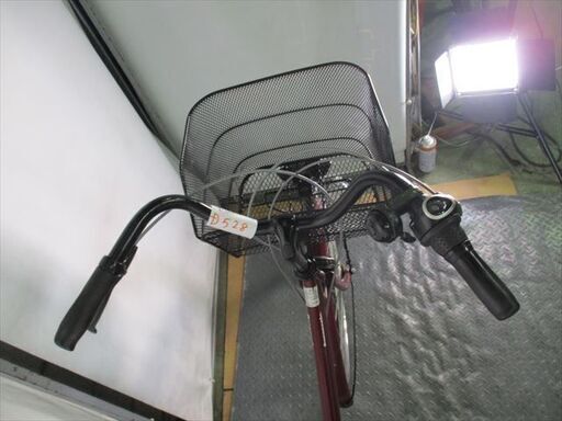 D528★限定特価★ 中古自転車 Panasonic【　27インチ　軽快車　えんじ　3段　LEDオートライト 】