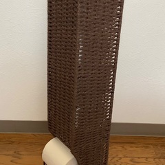 【美品】トイレットペーパー収納　ストッカー　6ロール収納　ブラウ...