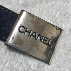 正規品 シャネル デニム&レザー ベルト 96 Pの画像