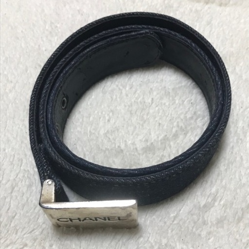 正規品 シャネル デニム&レザー ベルト 96 P