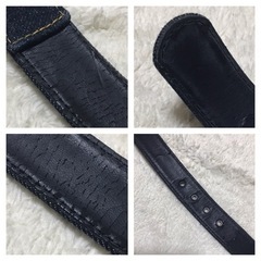 正規品 シャネル デニム&レザー ベルト 96 Pの画像