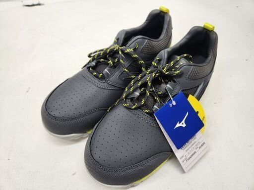 未使用品 ミズノ オールマイティ AS15L F1GA200205 安全靴 紐タイプ 24.0cm ダークグレー×グレー×イエロー 札幌市 平岸店