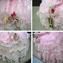 ユニバースドール 昭和レトロ 西洋人形 ピンク系ドレス 高さ(約）55㎝ ケースなし Universe Doll 苫小牧西店の画像