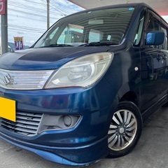月々1.1万円〜分割払い可❗️車検2年付き！大人気☆SUZUKI ソリオ☆SDナビ付き☆走行中DVD観れます☆TVも見れます☆バックカメラ付き☆電動スライドドア☆純正アルミ☆ドライブレコーダー付きのフル装備☆車内広々三列シート‼️の画像