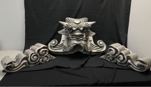 MJ263【鬼瓦】巨大鬼瓦3点セット