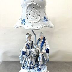 【札幌市内配送可】陶器 人形 スタンドライト フィギュリン 動作...