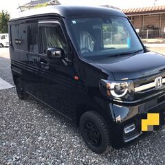 ご購入有難うございました。【新車未使用車☆最新モデル☆【車検R8年3月】】令和6年　ホンダ　N-VAN　ファン・ターボ　4WD　5BD-JJ2　黒　走行距離２３㎞　スーパーブラック・スターターキー・９インチナビ・バックカメラ・ドライブレコーダー・ETC・社外ホイル・純正ホイル・スタットレスタイヤ付きのフル装備！(^-^)　の画像
