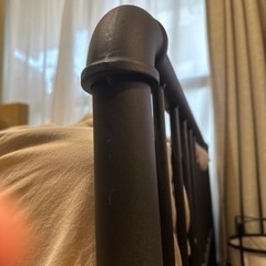 【ご購入者決定しました】定価2万円のパイプベッド（黒）の画像