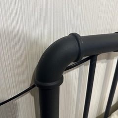 【ご購入者決定しました】定価2万円のパイプベッド（黒）の画像