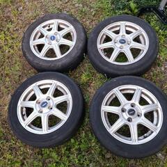 155/65R14 アルミ 夏タイヤ 4本セット 車のパーツ タ...