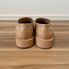 ZARA　レザーローファー　ピンクベージュ　サイズ38の画像