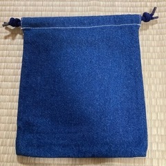 【新品・未使用】ディズニー ★ ウエスタンランド　ミッキー　デニム　巾着　レトロの画像
