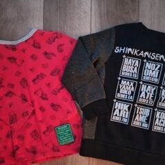 子供服110 あったかセット　4枚組　帽子も　Hushushとキムラタンと新幹線シリーズの画像