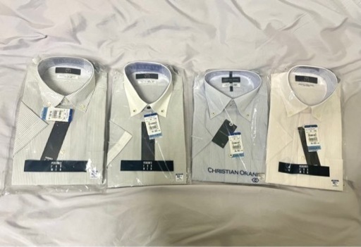 【値下げ¥9,650→¥5,000】【新品未開封】メンズワイシャツ半袖　Mサイズ（39）4着セット