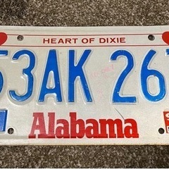 アメリカ🇺🇸Alabama ナンバープレート