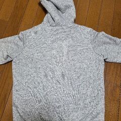 ●古着●UNIQLO ユニクロ 裏起毛ジップアップパーカー 150●グレー●の画像