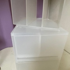 無印良品 3点セット ストッカーケース ブックスタンド 本棚 ク...