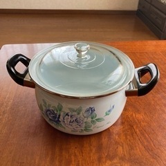 生活雑貨 調理器具 両手 鍋 ホーロー の画像