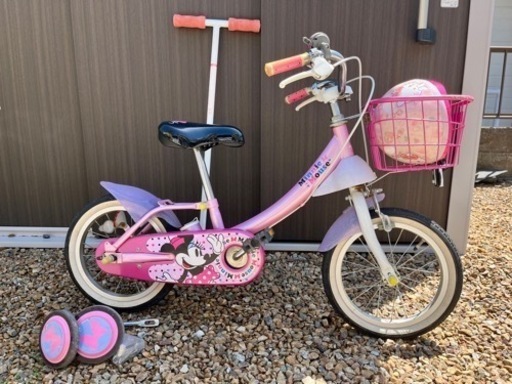 子供幼児用自転車★かじとりカジーミニーマウス★ピンク14