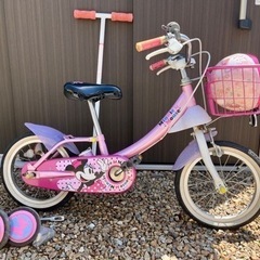 子供幼児用自転車★かじとりカジーミニーマウス★ピンク14