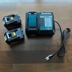 マキタ　18Vリチウムイオンバッテリ2個&充電器のセット