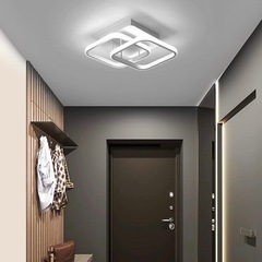 【新品・未使用品】 LEDシーリングライト 小型 軽量 2畳~4畳 引掛式天井ライト おしゃれ LEDライト 省エネ 22W 小型天井照明 照明器具 LED対応 簡単取付 工事不要 階段 廊下 玄関 天井 台所 ホワイトの画像