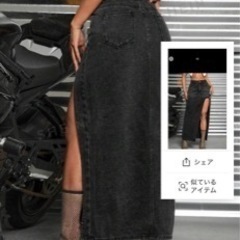 SHEIN ハイスプリットデニムスカートの画像