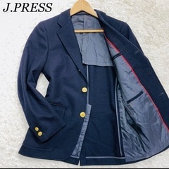 JPRESS テーラードジャケット　紺ブレ　金ボタン　ウール　S位