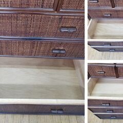 e39 コイズミ 籐　ラタン 5段チェストの画像