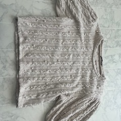 ZARA パールニット　トップスL